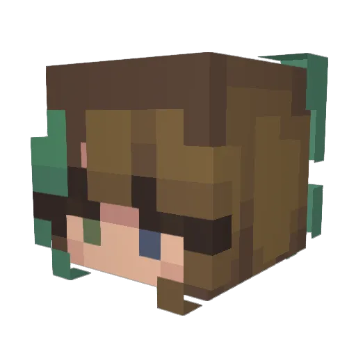 Vines12 Minecraft avatar head, 3D render