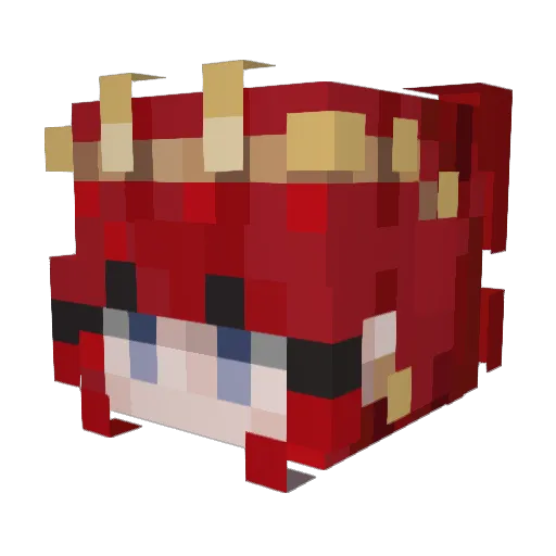 Vingaloop Minecraft avatar head, 3D render
