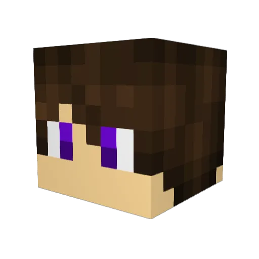 VingsOficial Minecraft avatar head, 3D render