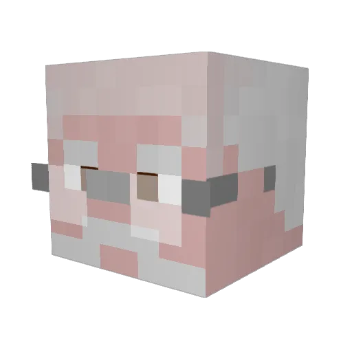 Vinhenshu Minecraft avatar head, 3D render