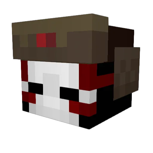 ViniBer Minecraft avatar head, 3D render