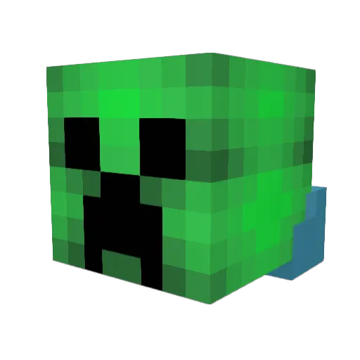 ViniBini Minecraft avatar head, 3D render