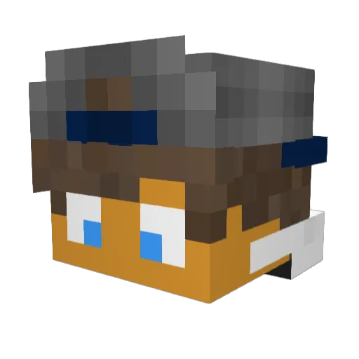 ViniPinto0cm Minecraft avatar head, 3D render
