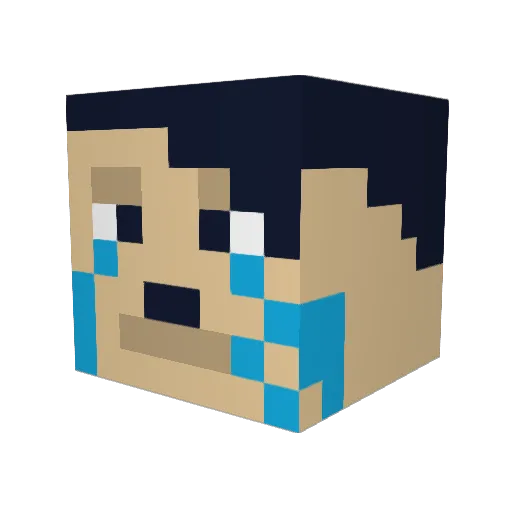ViniThePooh Minecraft avatar head, 3D render