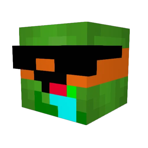 Vinia Minecraft avatar head, 3D render
