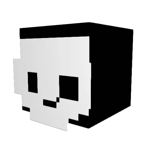 Vinifrel Minecraft avatar head, 3D render