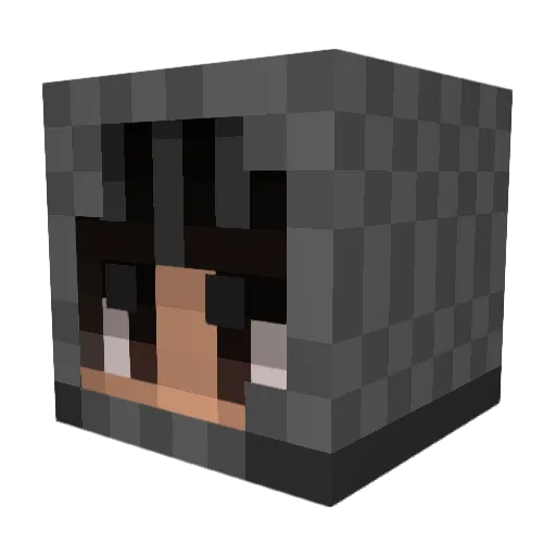 Viniistnice Minecraft avatar head, 3D render
