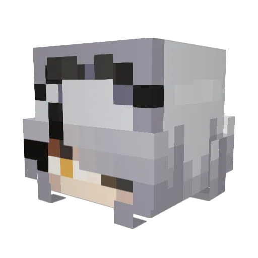 Vinilna Minecraft avatar head, 3D render