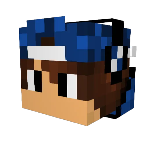Viniman_Gamer Minecraft avatar head, 3D render