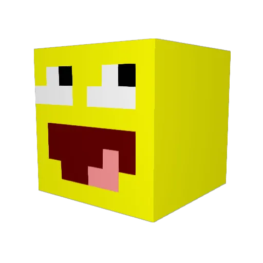 Vininski Minecraft avatar head, 3D render