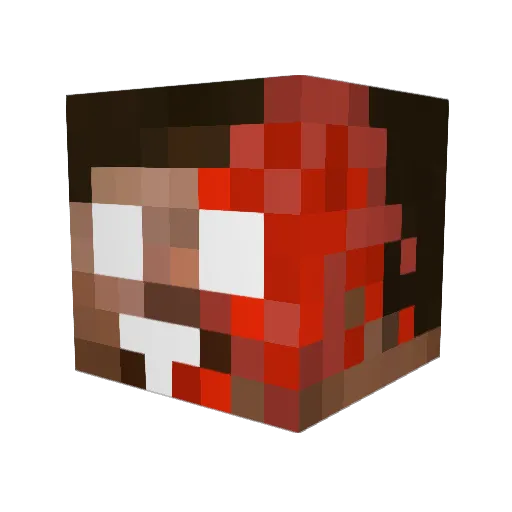 ViniparQC Minecraft avatar head, 3D render