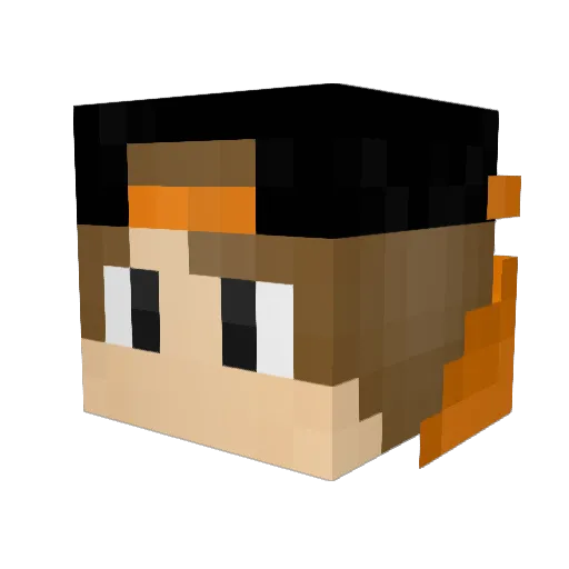 Viniqe Minecraft avatar head, 3D render