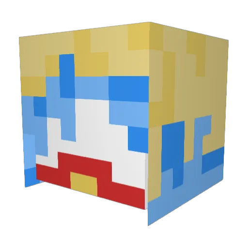 Vinizzim Minecraft avatar head, 3D render