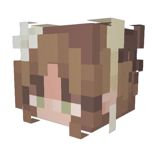 Vinka98 Minecraft avatar head, 3D render