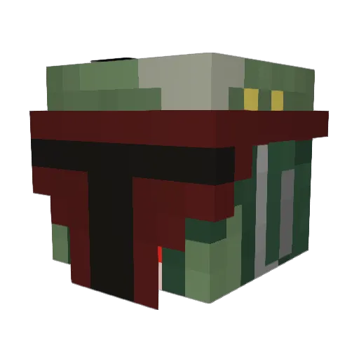 Vinkestix Minecraft avatar head, 3D render