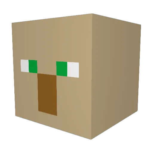Vinklestein Minecraft avatar head, 3D render