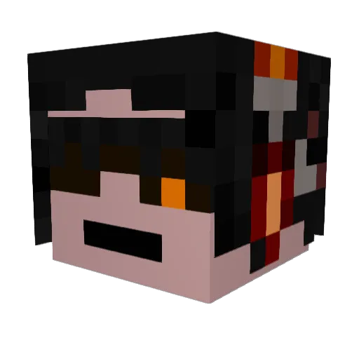 Vinkun Minecraft avatar head, 3D render
