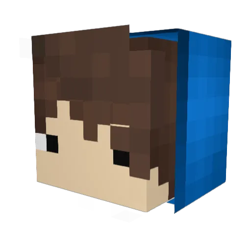 Vinnays Minecraft avatar head, 3D render