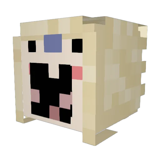 Vinnie159 Minecraft avatar head, 3D render