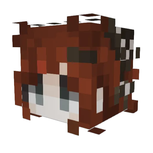 Vinnietheweirdo Minecraft avatar head, 3D render