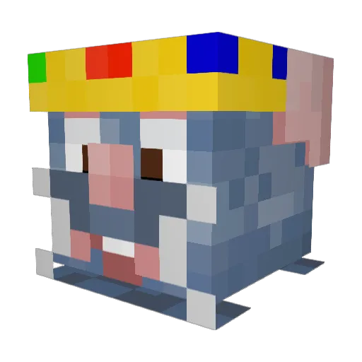 Vinnnvenzo Minecraft avatar head, 3D render