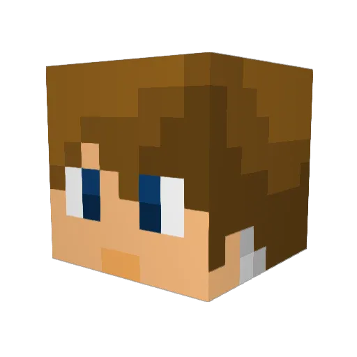 Vinny232 Minecraft avatar head, 3D render