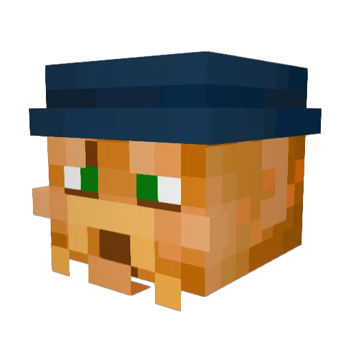 VinnyChop Minecraft avatar head, 3D render