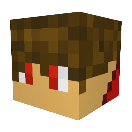 VinnyEh Minecraft avatar head, 3D render