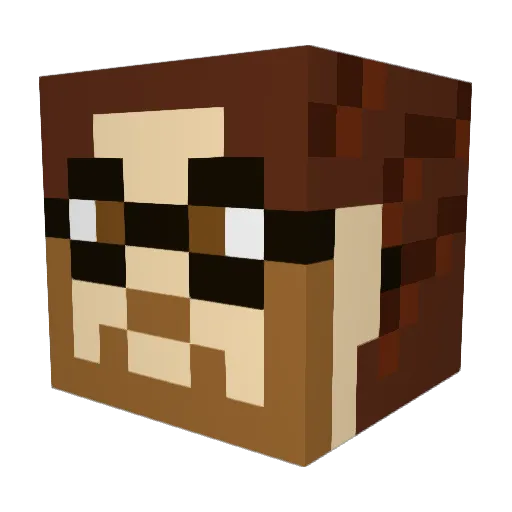 VinnyPL Minecraft avatar head, 3D render