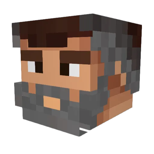 Vinnyaf Minecraft avatar head, 3D render