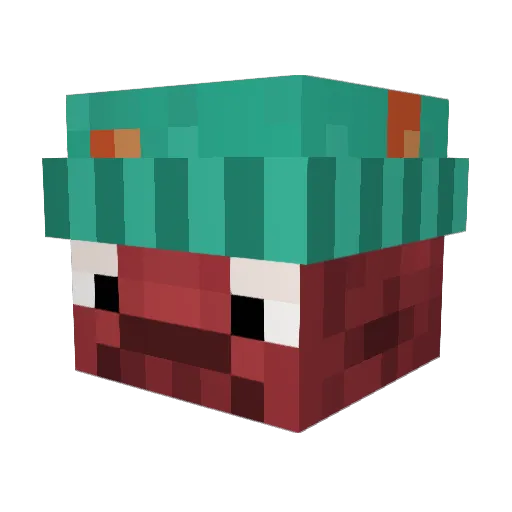 VinoLino Minecraft avatar head, 3D render