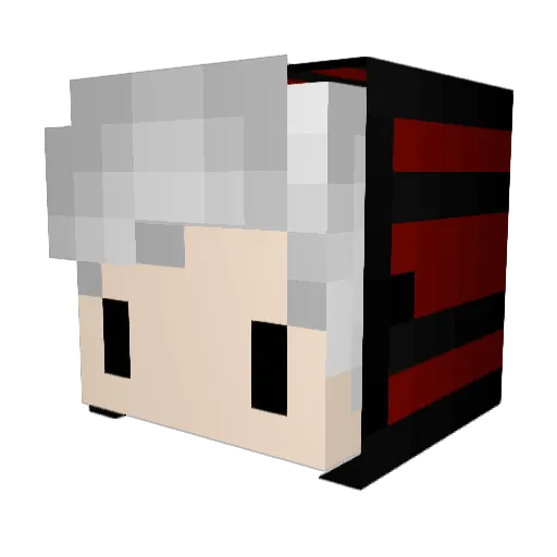 VinoXay Minecraft avatar head, 3D render