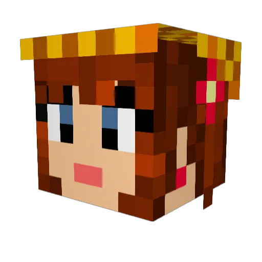 Vinoto Minecraft avatar head, 3D render