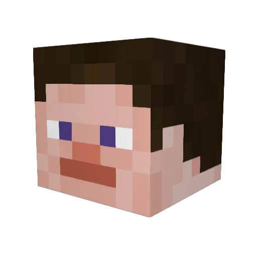 Vinowraith Minecraft avatar head, 3D render