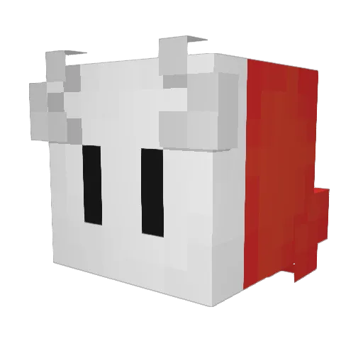 VinoxYT Minecraft avatar head, 3D render