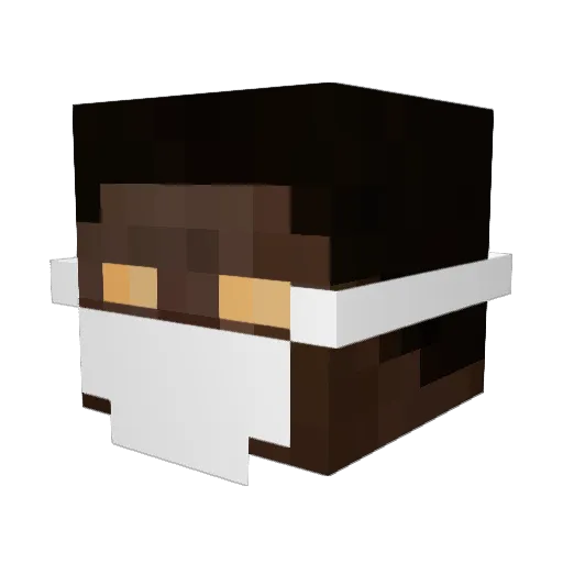 Vinpu Minecraft avatar head, 3D render