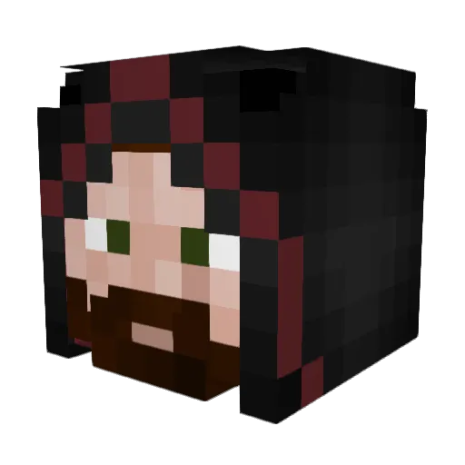 Vins4r Minecraft avatar head, 3D render