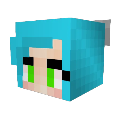 Vintage1526 Minecraft avatar head, 3D render