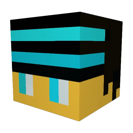 Vintage2017 Minecraft avatar head, 3D render
