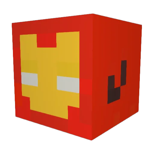 Vintage_ Minecraft avatar head, 3D render