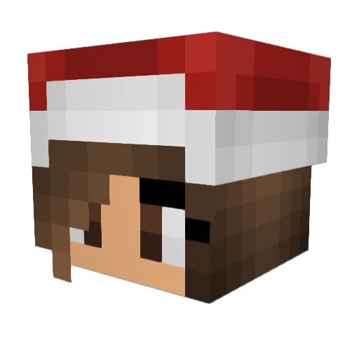 Vintagebudder Minecraft avatar head, 3D render
