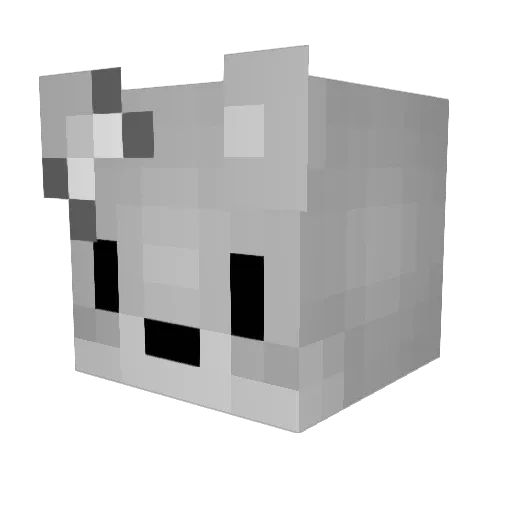 Vintagee_ Minecraft avatar head, 3D render