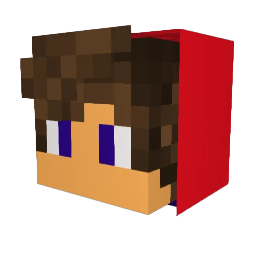 Vintagemax Minecraft avatar head, 3D render