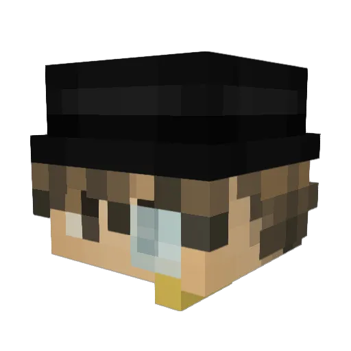 Vintagi Minecraft avatar head, 3D render