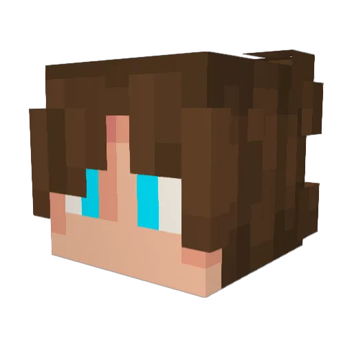 Vintai Minecraft avatar head, 3D render