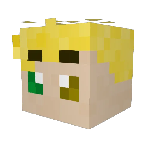 Vinter__ Minecraft avatar head, 3D render