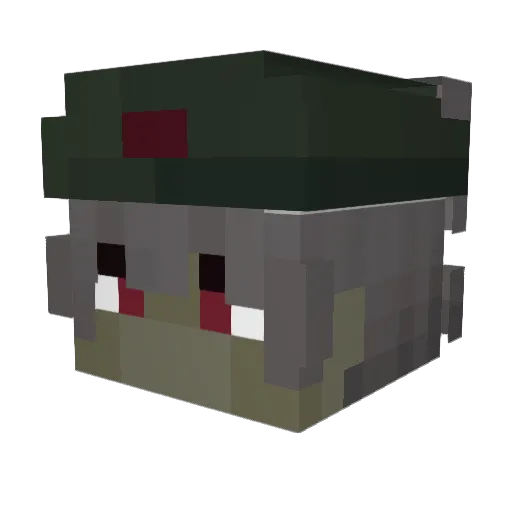 VintiDois Minecraft avatar head, 3D render