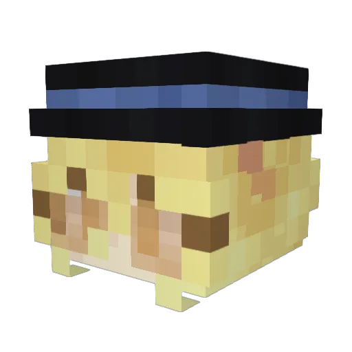 VintoniL Minecraft avatar head, 3D render