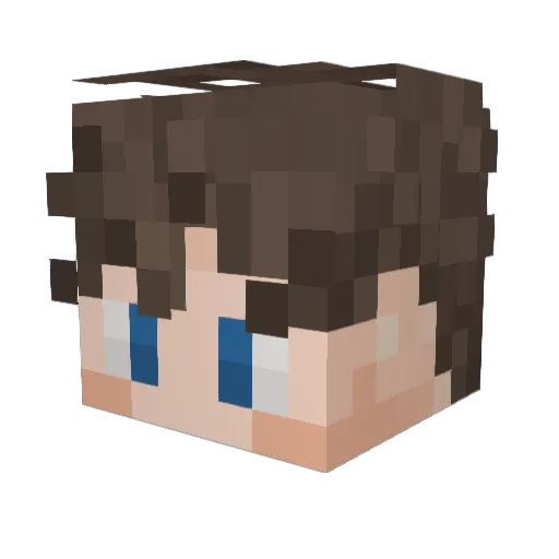Vinty_ Minecraft avatar head, 3D render