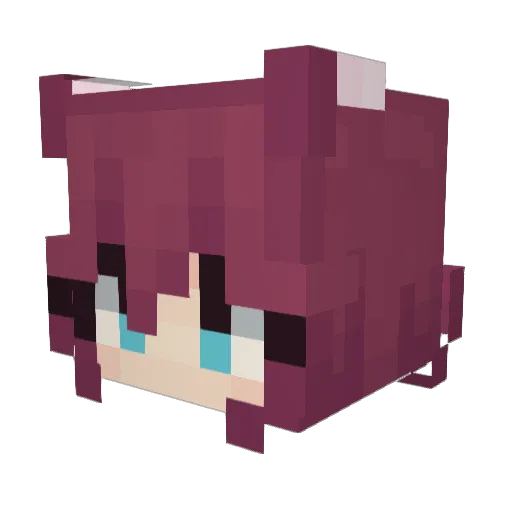Vinu64 Minecraft avatar head, 3D render
